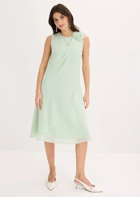 Robe de cocktail avec fleur appliqu&eacute;e, bonprix