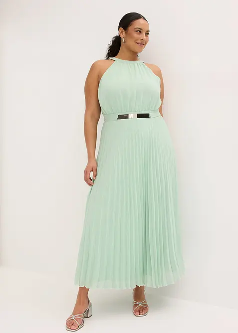 Abendkleid aus feinem Chiffon mit Plisse&eacute;, bonprix