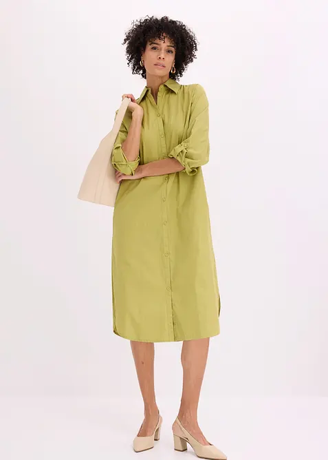 Hemdblusenkleid aus Baumwoll-Popeline, bonprix