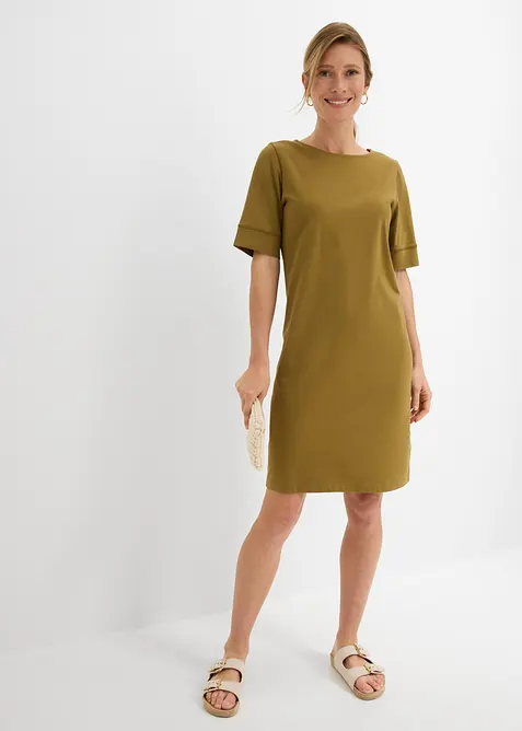 Shirtkleid aus elastischem Baumwoll-Mix, bonprix