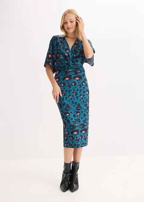 Robe midi en mesh pr&egrave;s du corps, bonprix