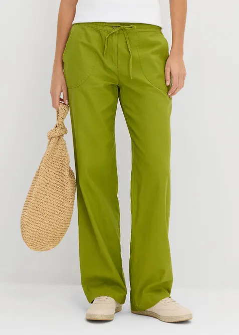 Leinen-Hose mit weitem Bein, bonprix
