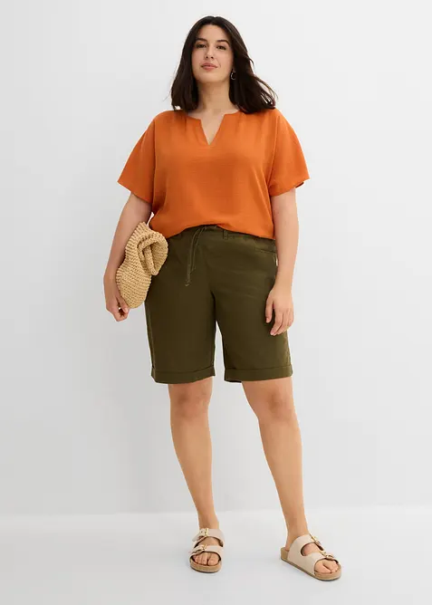 Bermuda en lin majoritaire, bonprix