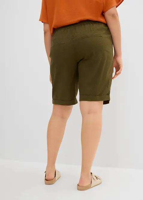 Bermuda en lin majoritaire, bonprix