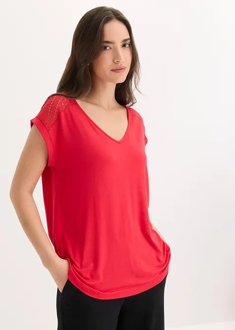 T-shirt doux en viscose extensible, bonprix
