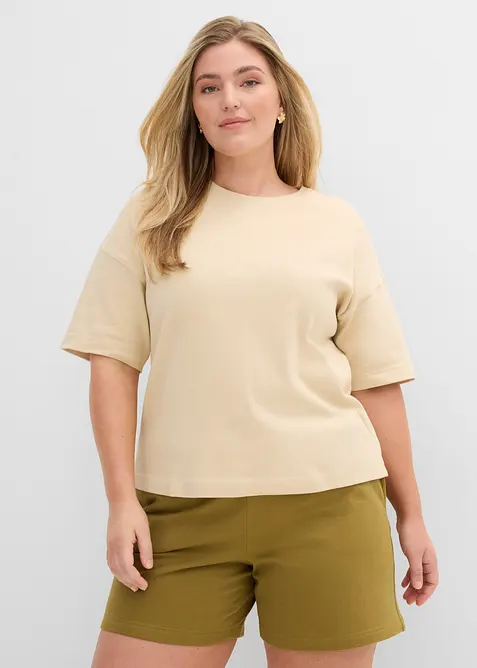 T-shirt boxy en coton &eacute;pais, bonprix