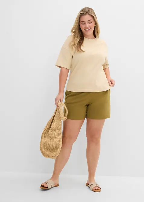 T-shirt boxy en coton &eacute;pais, bonprix