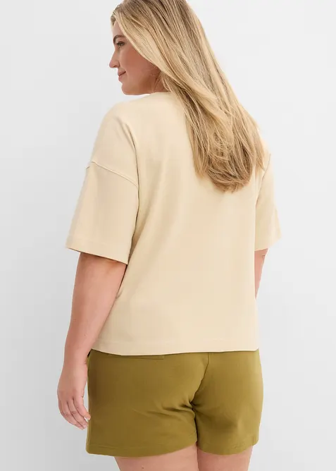 T-shirt boxy en coton &eacute;pais, bonprix