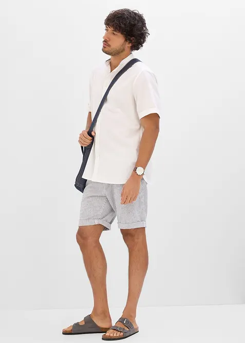 Chemise manches courtes 100% lin, bonprix