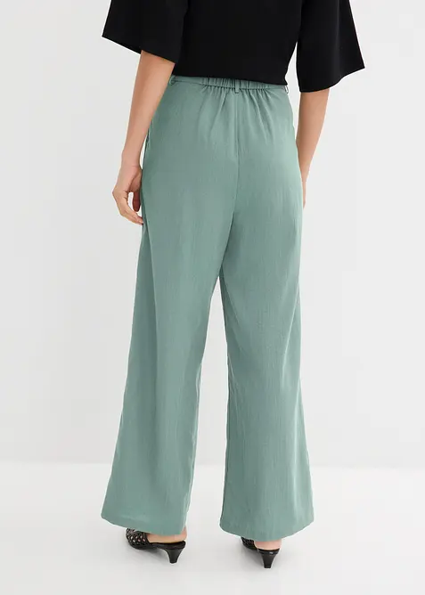 Hose mit dekorativem Knopf aus Viskose-Mix, bonprix