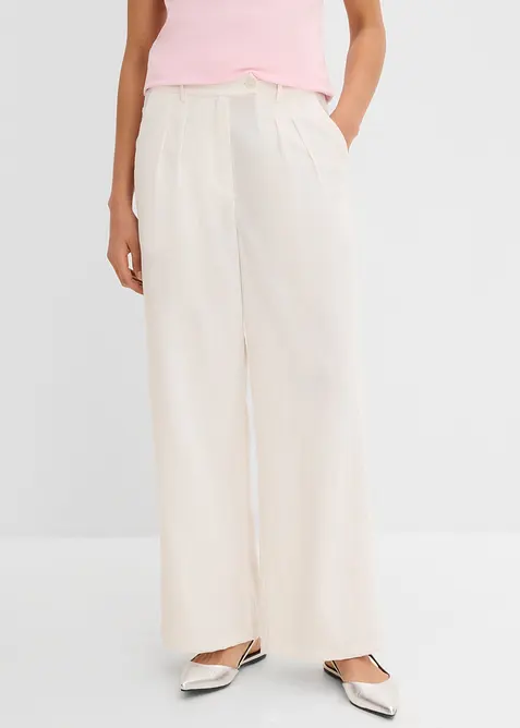 Pantalon avec bouton d&eacute;coratif, bonprix