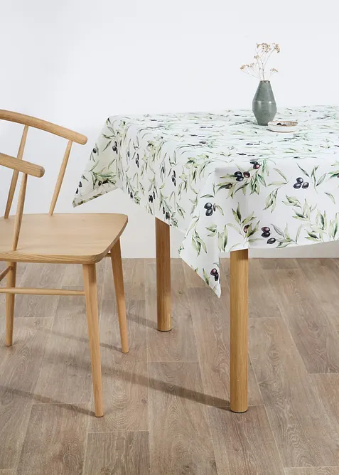 Nappe &agrave; motif branches d&rsquo;olivier, d&eacute;perlante, bonprix