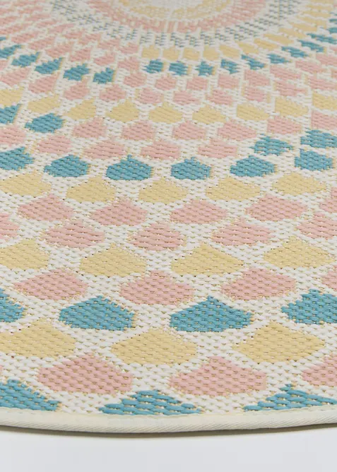 Tapis rond int&eacute;rieur et ext&eacute;rieur &agrave; motif moderne, bonprix