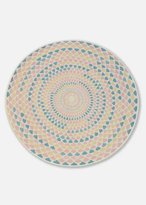 Tapis rond int&eacute;rieur et ext&eacute;rieur &agrave; motif moderne, bonprix