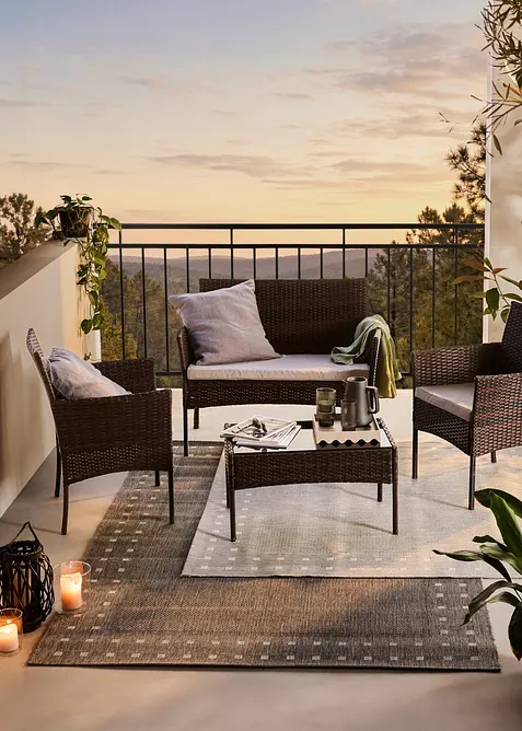 Salon de jardin (4 pi&egrave;ces), bonprix