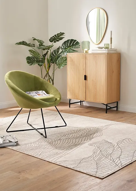 Fauteuil &agrave; pi&eacute;tement en m&eacute;tal, bonprix