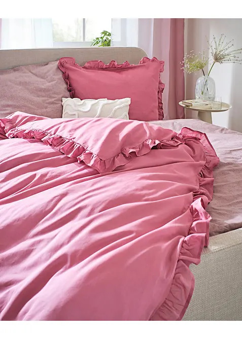 Linon-Bettw&auml;sche mit R&uuml;schen, bonprix