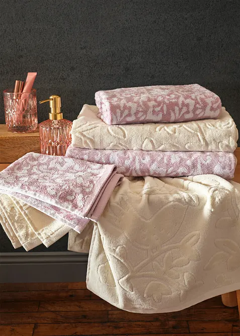 Baumwollhandtuch mit Hoch-Tief-Struktur, bonprix