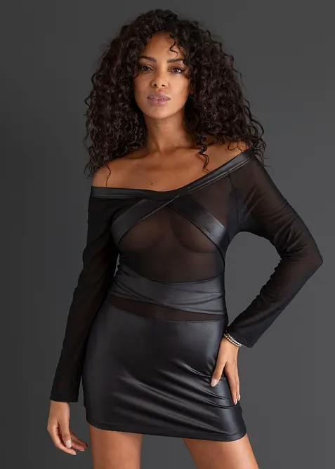 Robe wet-look, bonprix