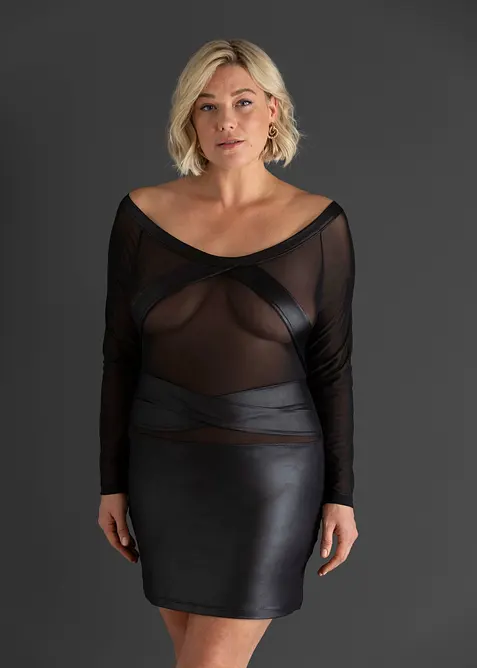 Robe wet-look, bonprix