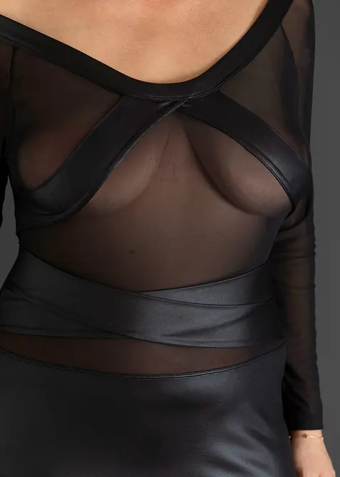 Robe wet-look, bonprix