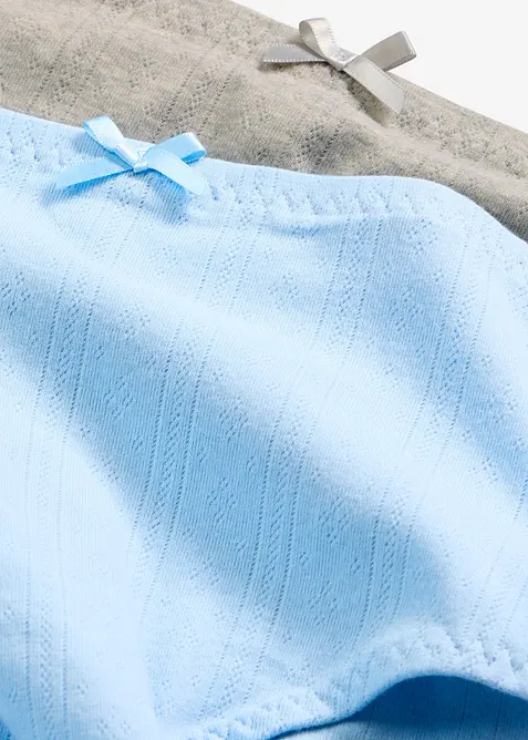 Lot de 4 slips taille haute en coton l&eacute;ger, bonprix