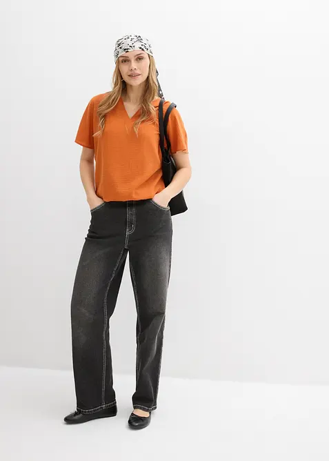 Blouse oversize &agrave; base &eacute;lastiqu&eacute;e, bonprix