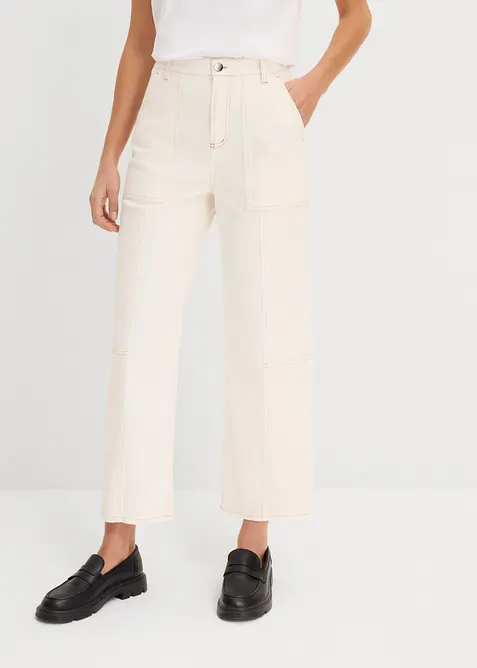 Verk&uuml;rzte Twillhose aus Baumwoll-Elasthan-Mix, bonprix