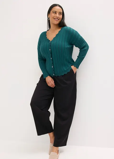 Kurze Ajour-Strickjacke, bonprix