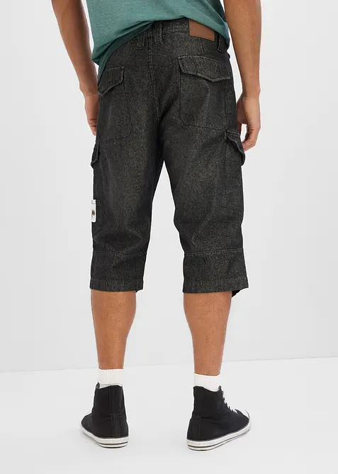 Leichte Jeans-Long-Cargobermuda, Relaxed Fit, bonprix