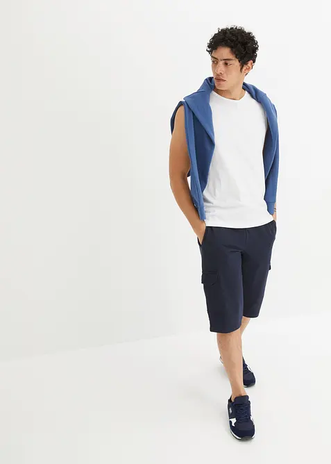 Cargo-Sweatbermuda aus reiner Bio-Baumwolle, bonprix