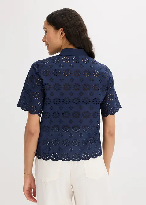 Chemisier &agrave; manches courtes, 100% coton, bonprix