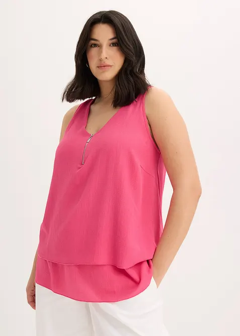 Top &agrave; encolure zipp&eacute;e, bonprix