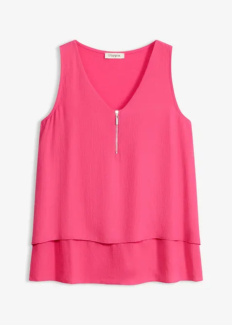 Top &agrave; encolure zipp&eacute;e, bonprix