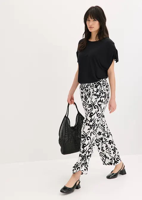 Pantalon large en viscose fluide, bonprix
