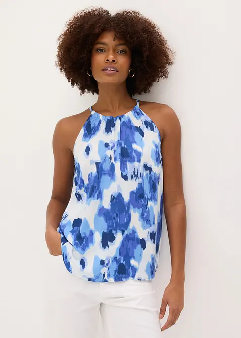 Blouse sans manches imprim&eacute;e, bonprix