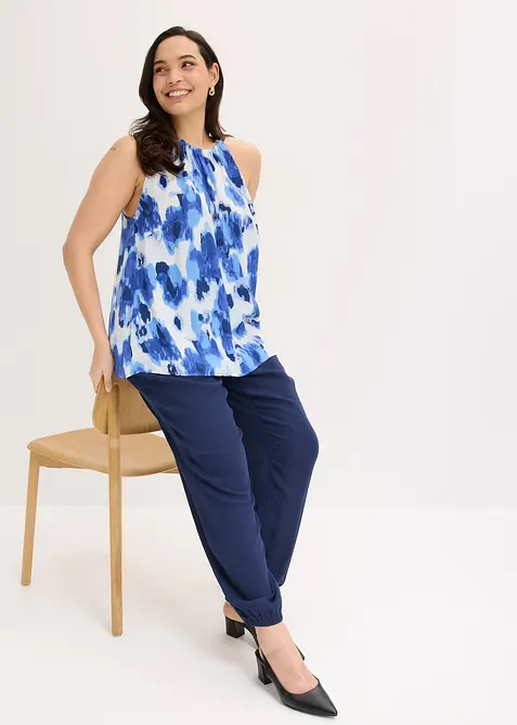 Blouse sans manches imprim&eacute;e, bonprix