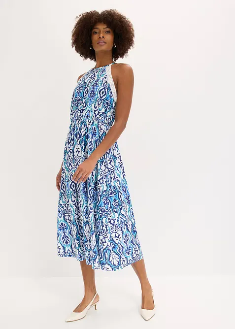 Robe midi &agrave; dentelle, bonprix