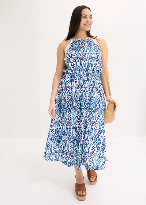 Robe midi &agrave; dentelle, bonprix