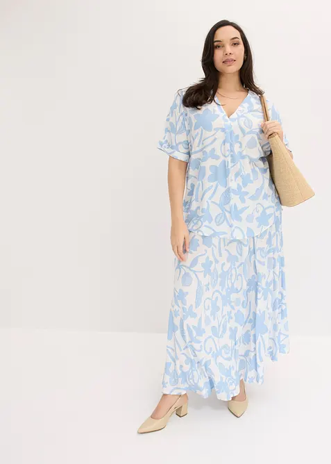 Maxirock aus flie&szlig;ender Viskose, bonprix