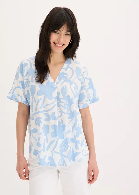 Blouse imprim&eacute;e en viscose fluide, bonprix