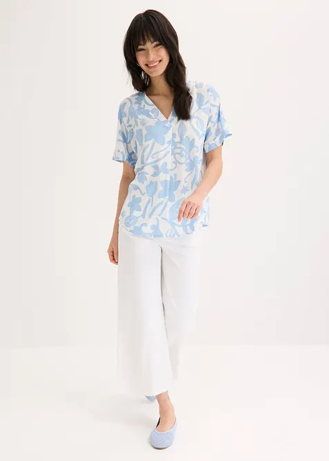 Blouse imprim&eacute;e en viscose fluide, bonprix