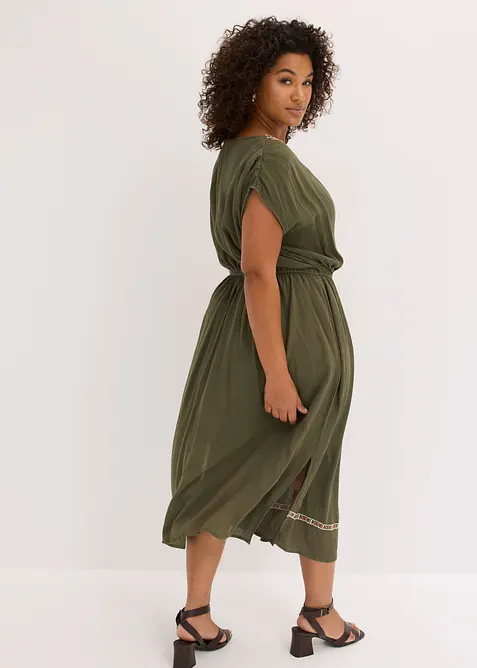 Robe midi boh&egrave;me en viscose fluide, bonprix