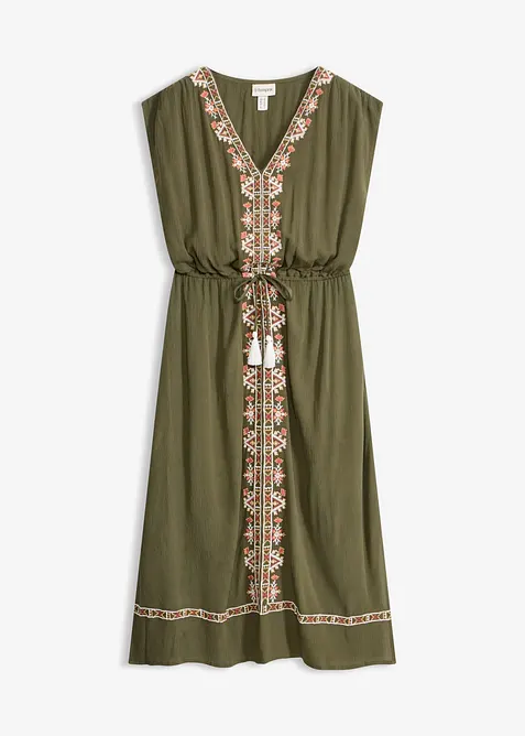 Boho-Midikleid aus flie&szlig;ender Viskose, bonprix