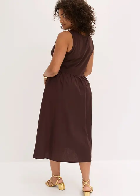 Jerseykleid im Materialmix, bonprix