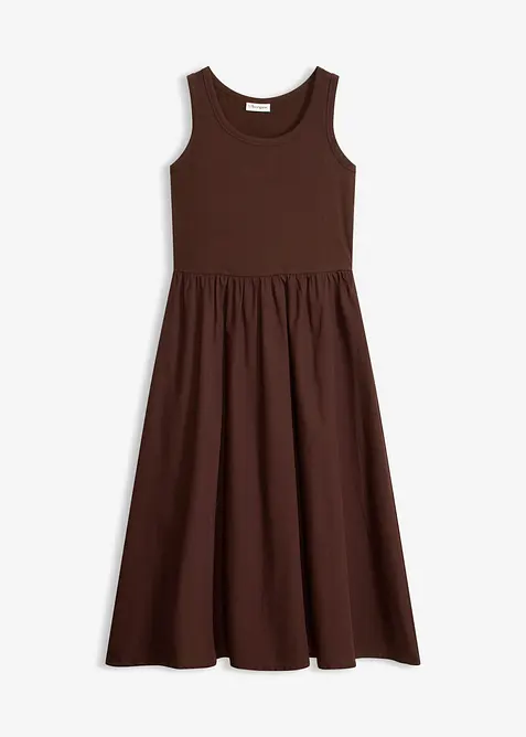 Jerseykleid im Materialmix, bonprix