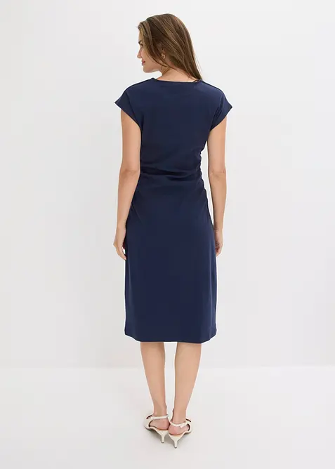 Midikleid mit geraffter Taille, bonprix