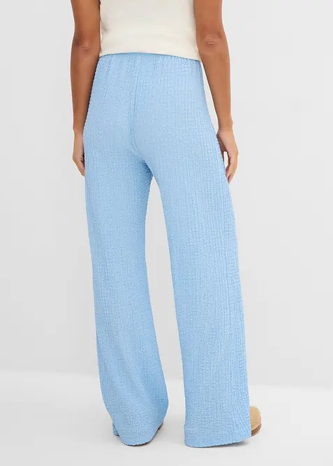 Weite Schlupfhose aus strukturiertem Cr&ecirc;pe, bonprix