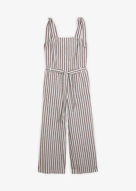 Jumpsuit aus Baumwoll-Leinen-Mix, bonprix