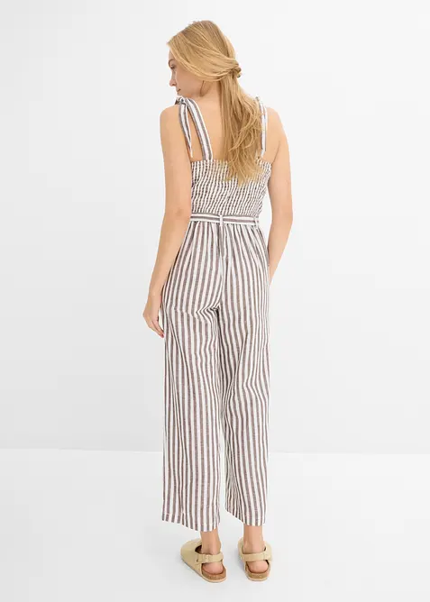 Jumpsuit aus Baumwoll-Leinen-Mix, bonprix